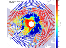 Brightness temperature in the northern hemisphere