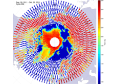 Brightness temperature in the northern hemisphere