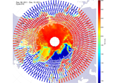 Brightness temperature in the northern hemisphere
