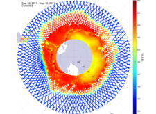 Brightness temperature in the southern hemisphere