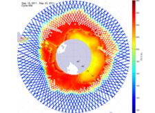 Brightness temperature in the southern hemisphere