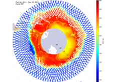 Brightness temperature in the southern hemisphere