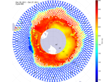 Brightness temperature in the southern hemisphere