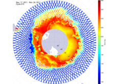 Brightness temperature in the southern hemisphere