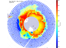 Brightness temperature in the southern hemisphere