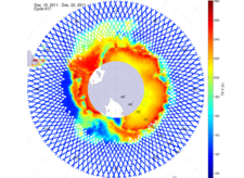 Brightness temperature in the southern hemisphere
