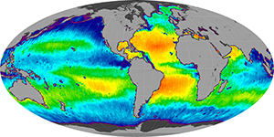 Global sea surface salinity, May 2015