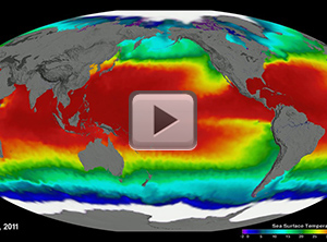 Aquarius Sea Surface Temperature (Mollweide)