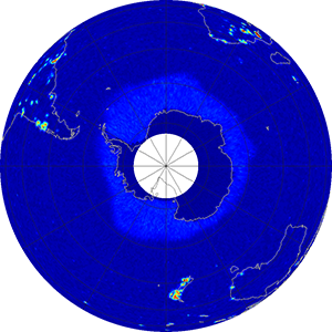 Global radiometer percent rfi, October 2011