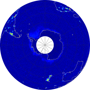 Global radiometer percent rfi, January 2012