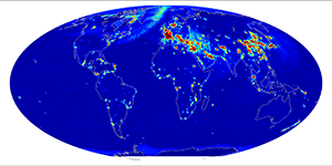 Global radiometer percent rfi, April 2013