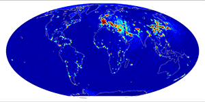 Global radiometer percent rfi, February 2014