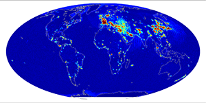 Global radiometer percent rfi, March 2014