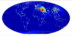 Global radiometer percent rfi, August 2014