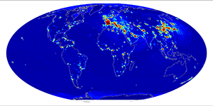 Global radiometer percent rfi, December 2014