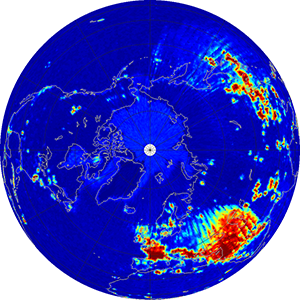 Global radiometer percent rfi, April 2015
