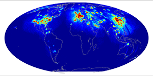 Global scatterometer percent rfi, May 2012