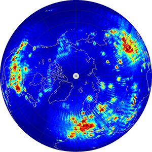 Global scatterometer percent rfi, June 2012