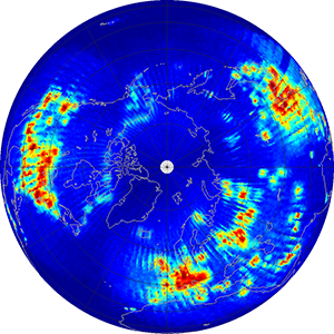 Global scatterometer percent rfi, December 2012