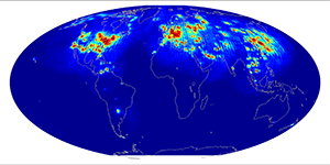 Global scatterometer percent rfi, February 2013