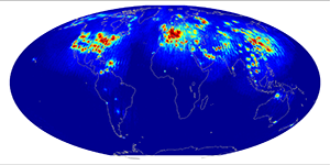 Global scatterometer percent rfi, October 2013