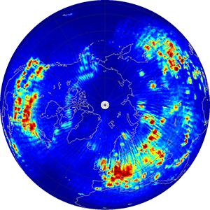 Global scatterometer percent rfi, November 2013