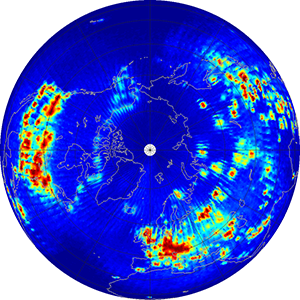 Global scatterometer percent rfi, September 2014