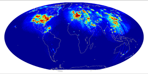 Global scatterometer percent rfi, October 2014
