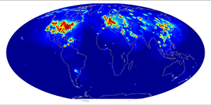 Global scatterometer percent rfi, March 2015