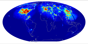 Global scatterometer percent rfi, April 2015