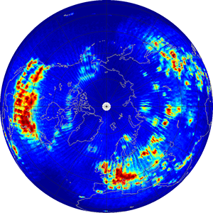 Global scatterometer percent rfi, May 2015
