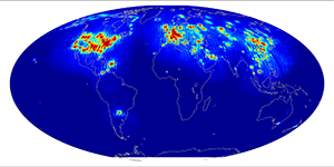 Global scatterometer percent rfi, December 2014