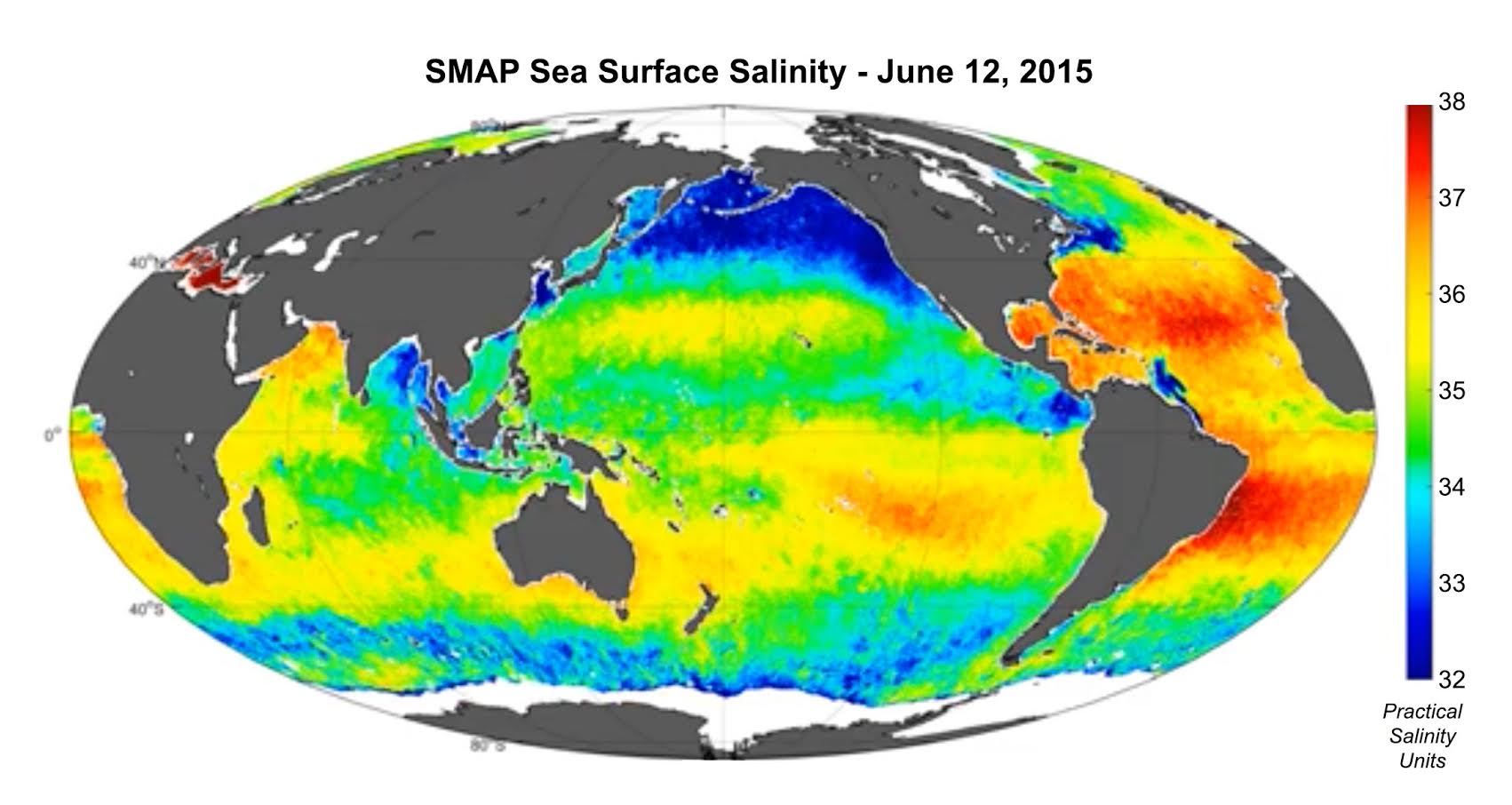 SMAP sea surface salinity data